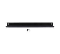 SOESFOUFU Modern Aluminum Wall Mounted Display Stand with Strong Bearing Capacity and Simple Installation, Invisible Cabinet Pull Handle for Kitchen Cupboard and Room Wardrobe, Black Finish