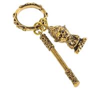 SOESFOUFU Monkey Keyring Copper Brass Golden with Unique Design Resist Fading Multi-purpose Monkey Figure Bag Charm for Wallet and Backpack