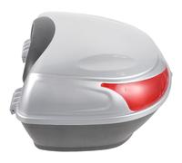 SOESFOUFU Motorcycle Tail Case Large Capacity Plastic Storage Box for Electric Vehicle and Motorcycle with Rain and Dust Prevention, Safe and Reliable Travel Trunk in Silver