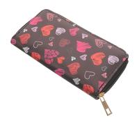 SOESFOUFU Multi Functional Heart Pattern Design with Large Capacity for Women Long Wallet Card Holder Wallet Sturdy Pu Material Easy Cleaning and Stylish Versatile for Everyday Use