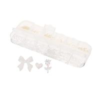 SOESFOUFU Nail Charms Assorted Nail Art Supplies for Gel Acrylic Designs Compartment Storage Box