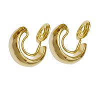 SOESFOUFU Non Piercing Ear Cuff Clip on Earrings for Women Gold Tone Small Loop Ear Bone Clips Fashionable Lightweight