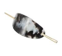 SOESFOUFU Oval Acrylic Hair Stick Bun Fork 2pcs Black and White Women’s Hair Accessory for Ponytail Styling and Updo Hairpin Holder