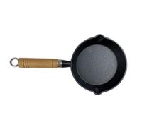 SOESFOUFU Pancake Pan Omelet Pan: 13cm Mini Round Skillet Iron Pan for Backpacker Camping Breakfast Black