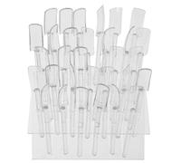 SOESFOUFU Plastic Nail Polish Nail Display Stand with 32 Holes for Space Saving Storage and Easy Replacement Minimalist Design for Salon Or Home