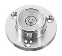 SOESFOUFU Pocket Size Round Bubble Level Tool Made of Sturdy Aluminum for Phonograph and Picture Hanging, Multi-Purpose Metallic Spirit Level for Precise Measurement and Easy Use