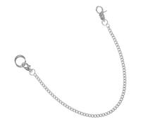 SOESFOUFU Pocket Watch Chain with Buckle, Stainless Steel Clothes Chain | Electroplated Finish, Silver Color, Easy Attachment for Belt Loops or Coat, Single Piece