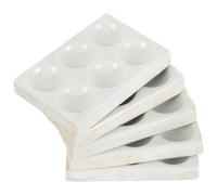 SOESFOUFU Porcelain Spot Plate for Laboratory Chemical Testing 6 and 12 Wells Ceramic Reaction Plate Compact Design for Chemistry Experiments