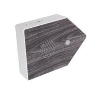 SOESFOUFU Portable Bird Chirping Sound Device with Motion Sensor, Battery Powered Elegant Plastic Music Box Featuring Walnut Wood Grain Surface, for Bedside and Travel Relaxation