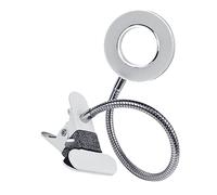 SOESFOUFU Portable Folding LED Nail Art Lamp with USB Power Adjustable Multi Angle Rotation Eye Protection Table Light Bright Silver Manicure Desk Lamp for Gel Nails and Beauty Treatments