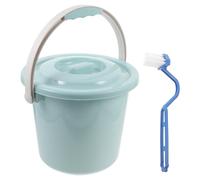 SOESFOUFU Portable Urinal Pot with 8l Capacity Plastic Bedpan with Lid and Brush Easy to Clean Smooth Surface Suitable for Hospital and Home Use by Disabled and Elderly Random Random Color