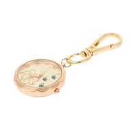SOESFOUFU Portable Wrist Watch with Unique Design Glass Face and Button Battery Included, Worker Keychain Pocket Watch for Everyday Use