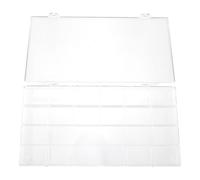 SOESFOUFU Practical Plastic Organizer Storage Box with Enough Grids, Easy to Open and Close, for Nail Pieces, Crafts, and Small Accessories Storage