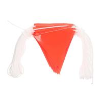SOESFOUFU PVC Reflective Roadwork Flags Triangle String Flag for Construction Site Safety and Outdoor Warning Accessories