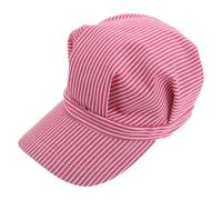 SOESFOUFU Railroad Hat: Adjustable Stripe Railway Conductor Hat - Unisex Adult Train Engineer Costume Cap for Train Dress Up Halloween Parties and Themed Events