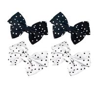 SOESFOUFU Removable Bow Shoe Clips with Polka Dot Pattern Fabric and Metal Material 2 Pairs Easy Installation for High Heels for Wedding Party and Everyday Use