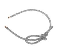 SOESFOUFU Rhinestone Bow Hair Band for Women and Sturdy Material Headband with Full Detail Elegant Hair Accessory for Prom Birthday Graduation Masquerade and Date Wear