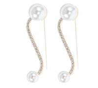 SOESFOUFU Rhinestone Brooch Pins Fashionable and Elegant Decorative for Women 2pcs with Adjustable Waist Design, Alloy Material, Prevents Wardrobe Malfunctions, for Parties and Banquets
