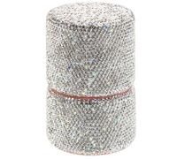 SOESFOUFU Rhinestone Makeup Brush Set with Travel-friendly Holder Compact Crystal Cosmetics Organizer for Eyeshadow Foundation Concealer Luxury Storage for Home Go Beauty