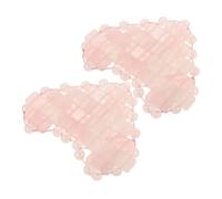 SOESFOUFU Rose Quartz Heart-shaped Stone Eye Mask Cooling Facial Massage Patch for Eye Fatigue Relief Spa and Travel Use