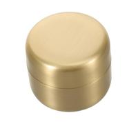 SOESFOUFU Round Metal Container Small Metal Container Small Storage Jars Medicine Storage Organizer Travel Pill Holder for Pocket Golden