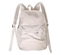 SOESFOUFU School Backpack for White Backpack Cloth Fabric Spacious Capacity Cute Fashionable Design for School and Travel White