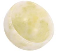 SOESFOUFU Shaving Soap Bowl Shave Soap Pot Light Green Jade with Large Opening Mouth, Convenient to Use Natural Jade Shave Bowl for Easy Lathering and Sturdy Use for Hotel and Dorm