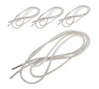 SOESFOUFU Shoe Laces Lightweight and Resistant to Deformation 4pcs Cm Rhinestone White Sparkling round Design for Sneakers and Tennis Shoes for Weddings and Anniversaries