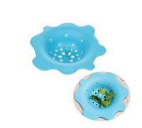 SOESFOUFU Silicone Kitchen Sink Strainer Flower Shape Blue Hair Catcher Basket for Bathroom Shower Drain Filter Suitable for Washbasin and Bathtub