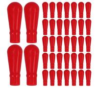 SOESFOUFU Silicone Pipette Caps Simple Installation with Leakproof Design 50pcs, Red Silicone Eyedropper Seal Caps Chemistry Laboratory and Experimental Purposes Suitable