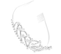SOESFOUFU Silver Bridal Crown Hair Accessory for Wedding and Anniversaries, Alloy Material with Elegant and Charming Design, Beautiful Appearance Hairpiece for Brides and Bridesmaids