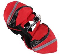 SOESFOUFU Size XS Dog Backpack Oxford Cloth with Rear Mounted Leash Hook | Side Pockets, Breathable Design, Red Finish, Back to School Decorations for Hiking Camping Travel