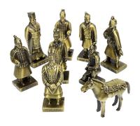 SOESFOUFU Small Terracotta Warriors Decor Alloy Statue with Fine Craftsmanship and Good Stability, Unique Retro Desktop Ornament for Indoor Home Decor