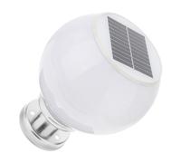 SOESFOUFU Solar Garden Fence Post Light 20cm White LED Globe Pillar with Solar Landscape Lamp for Outdoor Courtyard and Villa Wall Lighting Random Color