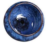 SOESFOUFU Teacup Ceramic and Real Ceramic Touch Elegant with Blue Glaze, Smooth Surface Sturdy and Delicate Tea Cup for Entertaining Family or Guests at Home for Everyday Use