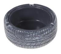 SOESFOUFU Tire Shape Resin Ashtray Decorative Ash Container Black Grey for Desktop Home Office Use