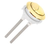 SOESFOUFU Toilet Water Tank Dual Flush Button Replacement Gold Plated Round Push Button Suitable for Old-Style Toilet Tanks Color