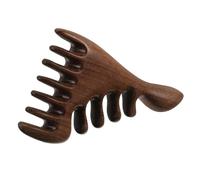 SOESFOUFU Traditional Golden Sandalwood Comb Wide Tooth Detangler and Scalp Massage Tool for Hair Types Portable Wooden Hair Brush for Home Travel and Office Use