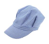 SOESFOUFU Train Conductor Hat: Adjustable Striped Railway Engineer Cap for Boys, Kids Train Conductor Costume Dress Up for Birthday Party Halloween Role Play Blue