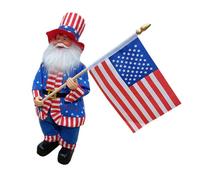 SOESFOUFU Uncle Sam Patriotic Figurine - 4th of July Decorations for Outdoor - 13" H Uncle Sam Statue for 250th Anniversary Veterans Day Memorial Day Porch Patio Garden Lawn Decor