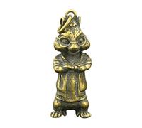 SOESFOUFU Unique Brass Weasel Pendant for DIY Keyring Making, Retro Antique Decorative Brass Charm, Small Vintage Animal Shape Accessory for Crafting and Keychain Projects