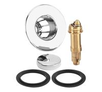 SOESFOUFU Universal Bathroom Sink Drain Plug with Bounce Core, Easy to Install Abs and Copper Push-button Stopper, Silver Wash Basin Strainer for Home Use