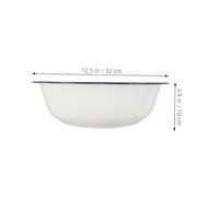 SOESFOUFU Vintage Enamel Foot Bath Basin Retro Enamelware Tub for Soaking Feet Washing Face Laundry Stylish Multifunctional Home Decor Addition in White with