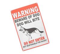 SOESFOUFU Vintage Garden Warning Sign Beware Dog Decorative Wall Plaque for Bars Homes Dog Caution Board with Corner Easy Installation
