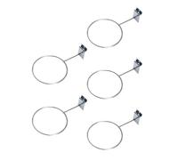 SOESFOUFU Wall Mount Ball Holder Rack with Wall Mountable Design 5pcs Silver Iron Display Stand for Volleyball and Soccer Ball Storage for Garage and School Use