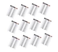 SOESFOUFU Waterproof 6d Eyebrow Stickers Temporary Fake Brow Makeup, 12pcs Black Natural-look Simulated Eyebrow for Women and Beginners