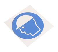 SOESFOUFU Wear Helmet Safety Label Sticker, Self Adhesive Helmet Use Decal Protective Warning Sign for Industrial Safety Compliance