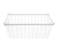 SOESFOUFU White Carbon Steel Freezer Organizer Bins with Hanging Capability and Multilayer Breathable Mesh Design for Food Storage in Cabinets and Storage Spaces