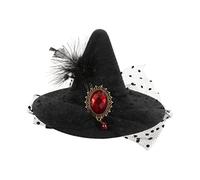 SOESFOUFU Witch Hat Hair Accessories Grey Halloween Party Hat Shaped Hairpin for Adults Halloween Hair Clip