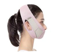 SOESFOUFU Woman Face-lifting Mask Strap v Shape Chin Support Breathable Soft Material for Slimming Tightening Skin Pink